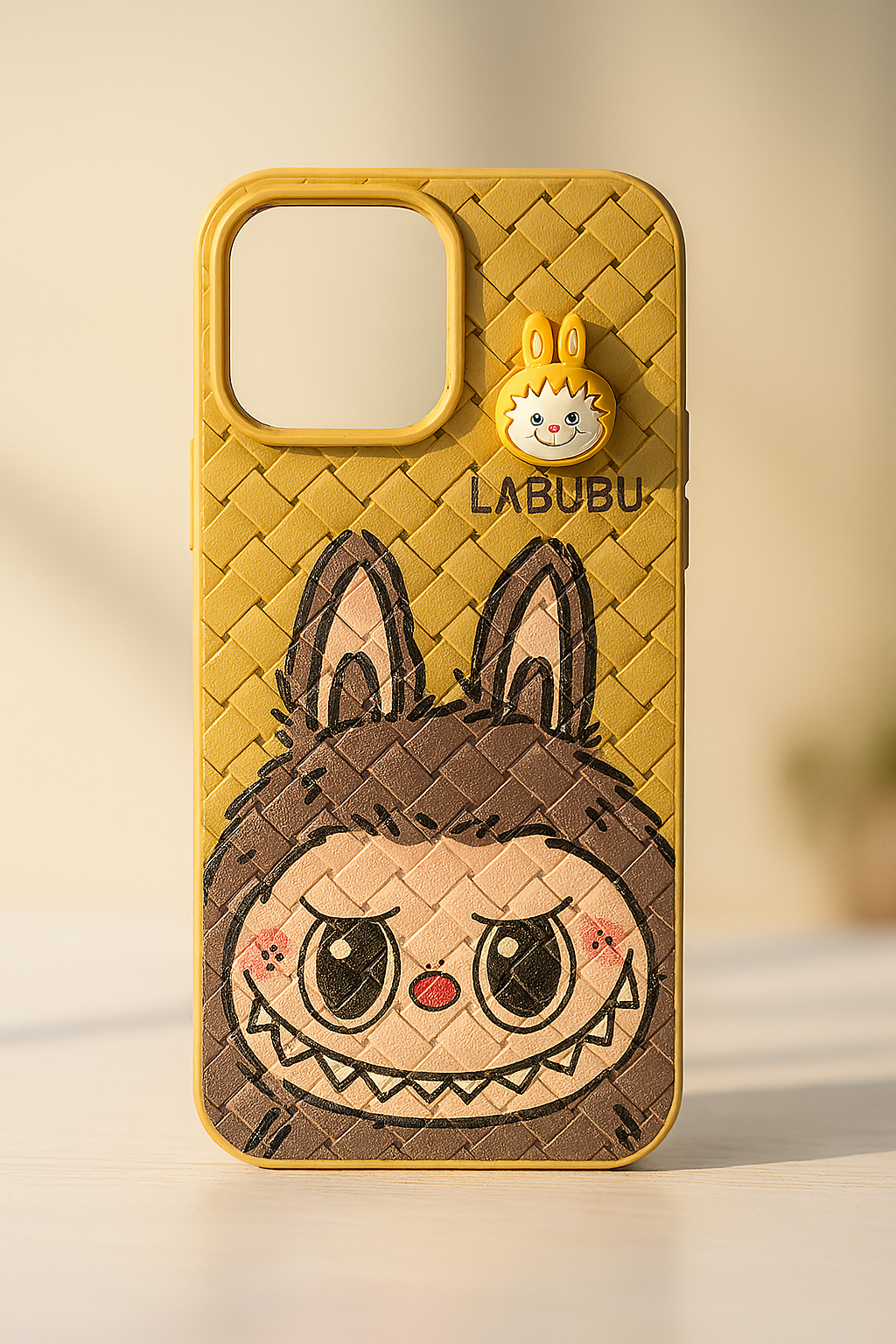 Labubu - 3D Bunny Woven‑Texture Protective iPhone Cases