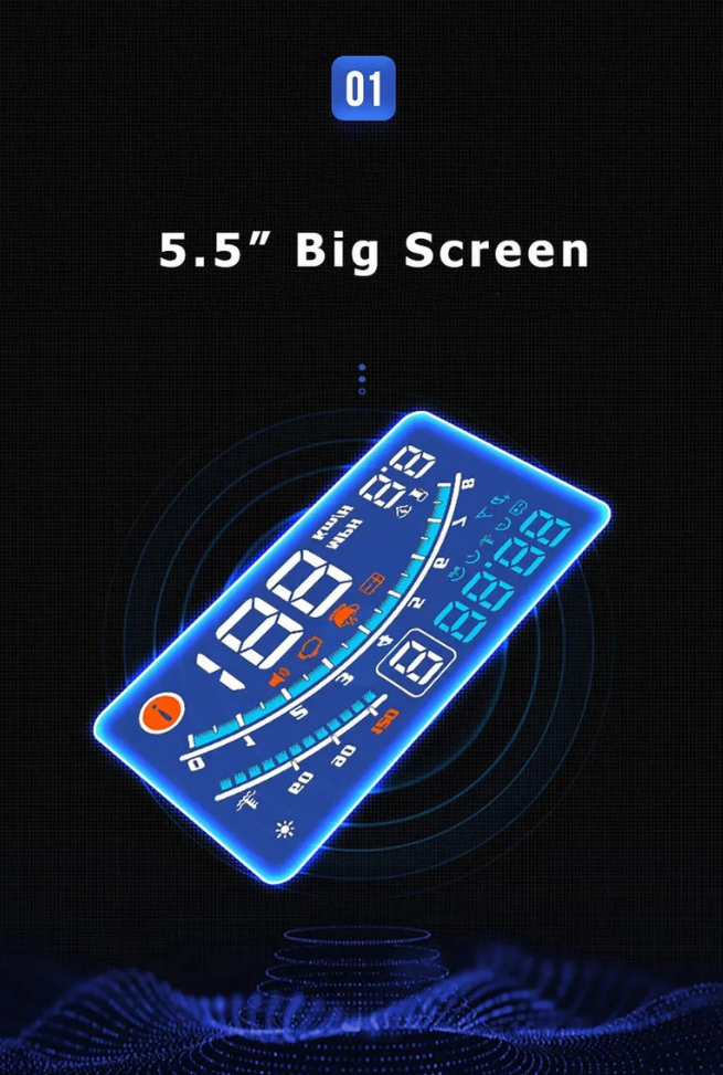 Head Display Speedometer.