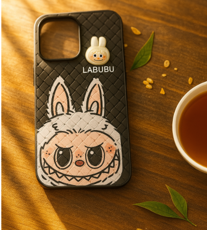Labubu - 3D Bunny Woven‑Texture Protective iPhone Cases