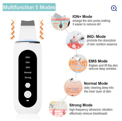 Shovel Skin Blackhead Ultrasonic Beauty Microcurrent Color Light