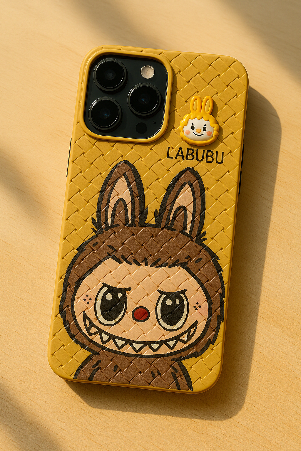 Labubu - 3D Bunny Woven‑Texture Protective iPhone Cases